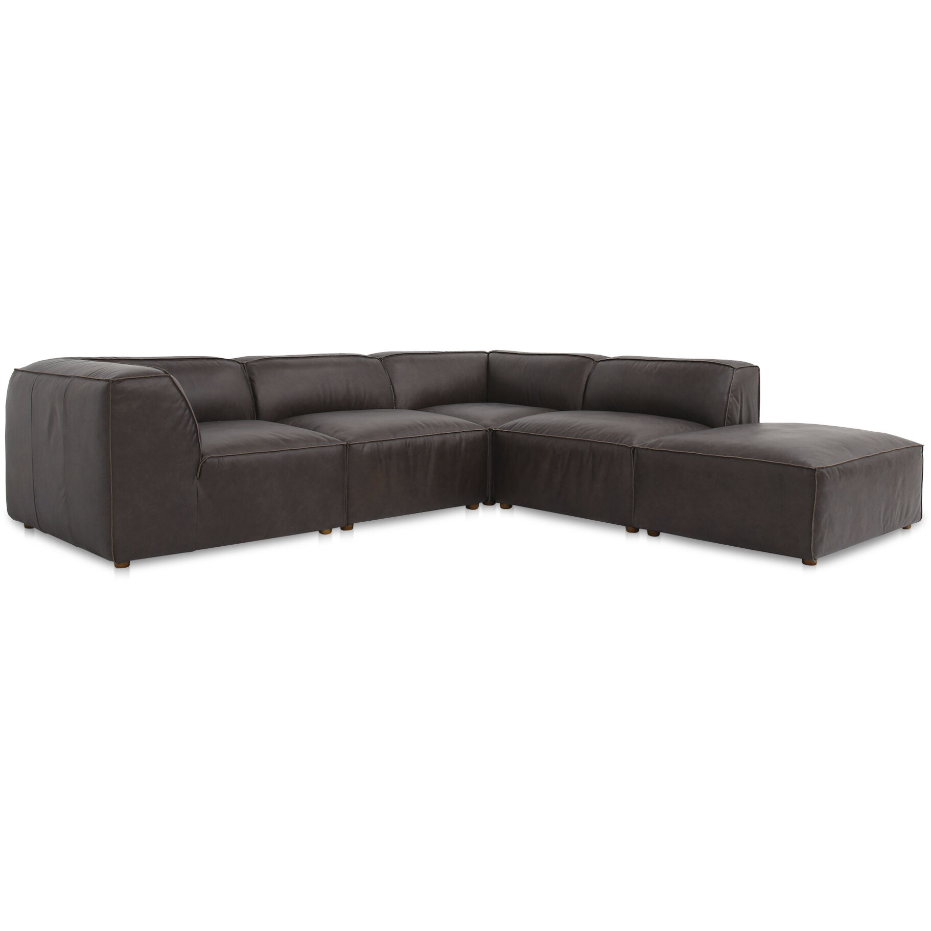 Form Brown Modular Sectional in Dark Brown, Classic L-Shaped